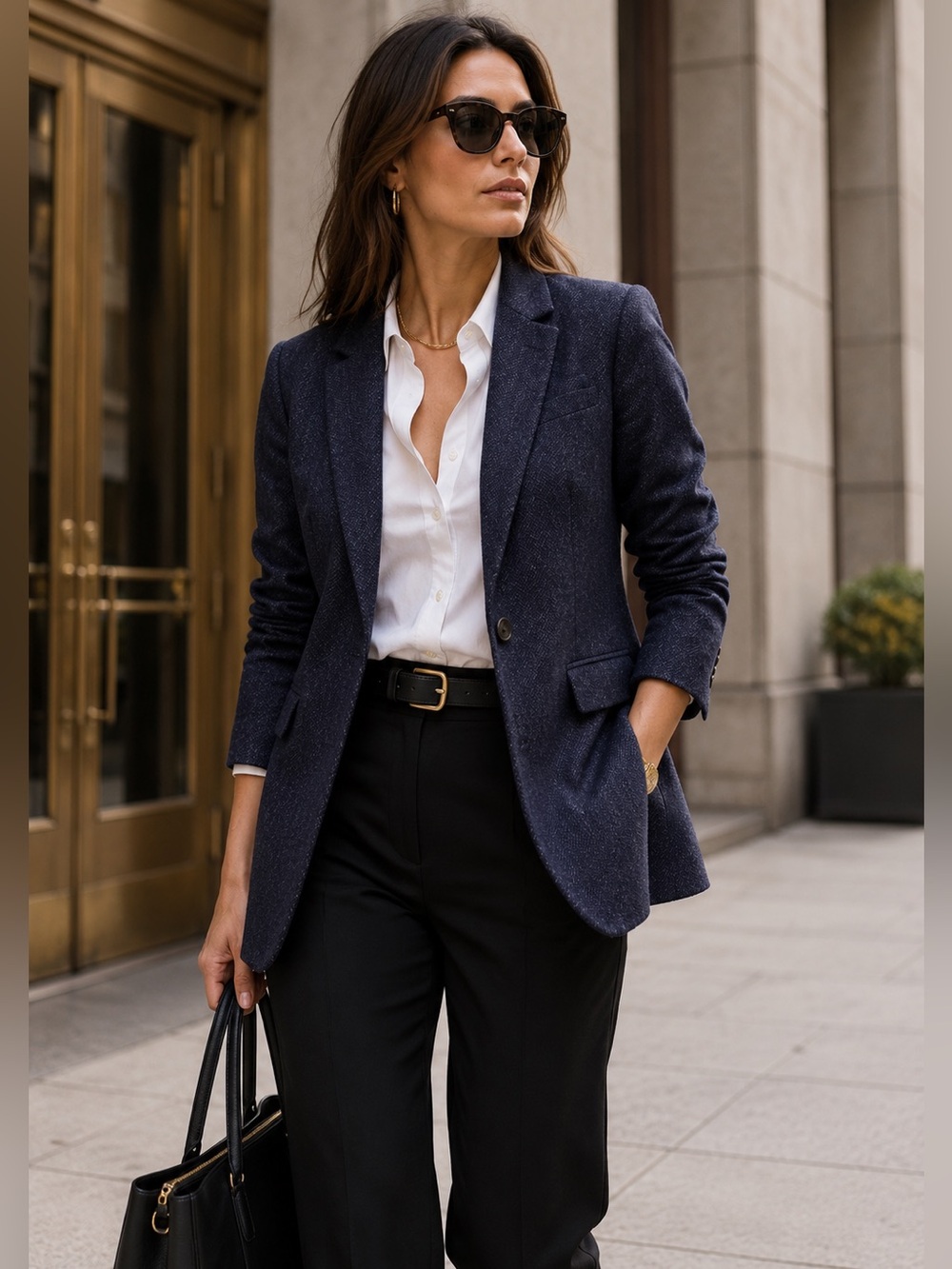 J Crew Alfie Blazer Navy Blue Moon British Wool Herringbone Size 00 Academia